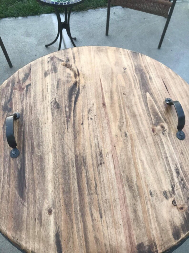 Cubierta de fogata de madera con asas forjadas | Etsy