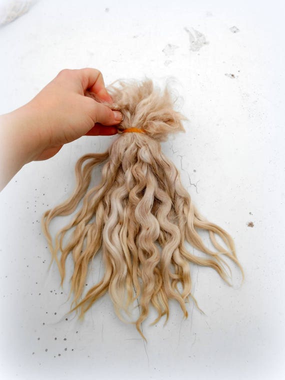dark brown, short hair Doll hair Mohair weft Reborn mohair Blythe reroot