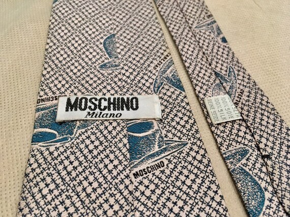 Moschino necktie made in Italy of finely woven 10… - image 5