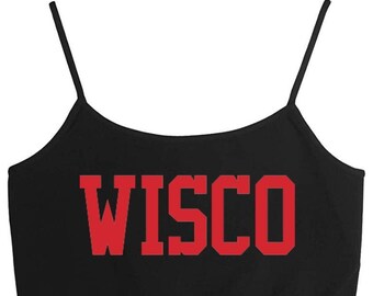 wisconsin badgers crop top