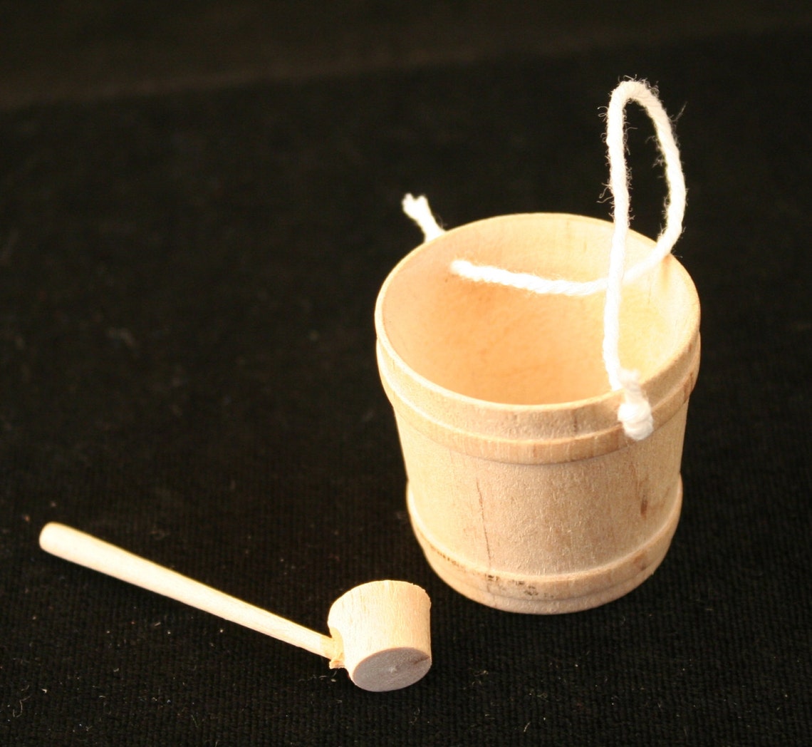 Water Bucket and Dipper New in Package Miniature Etsy