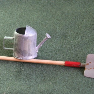 Miniature Gardening Tools: Shovel & Watering Can image 1