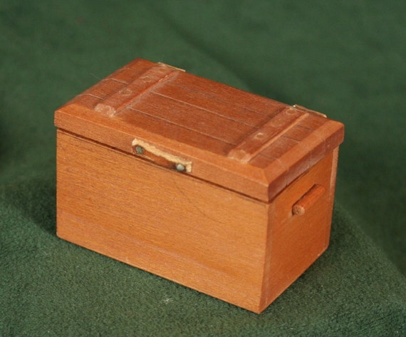 miniature wooden chest