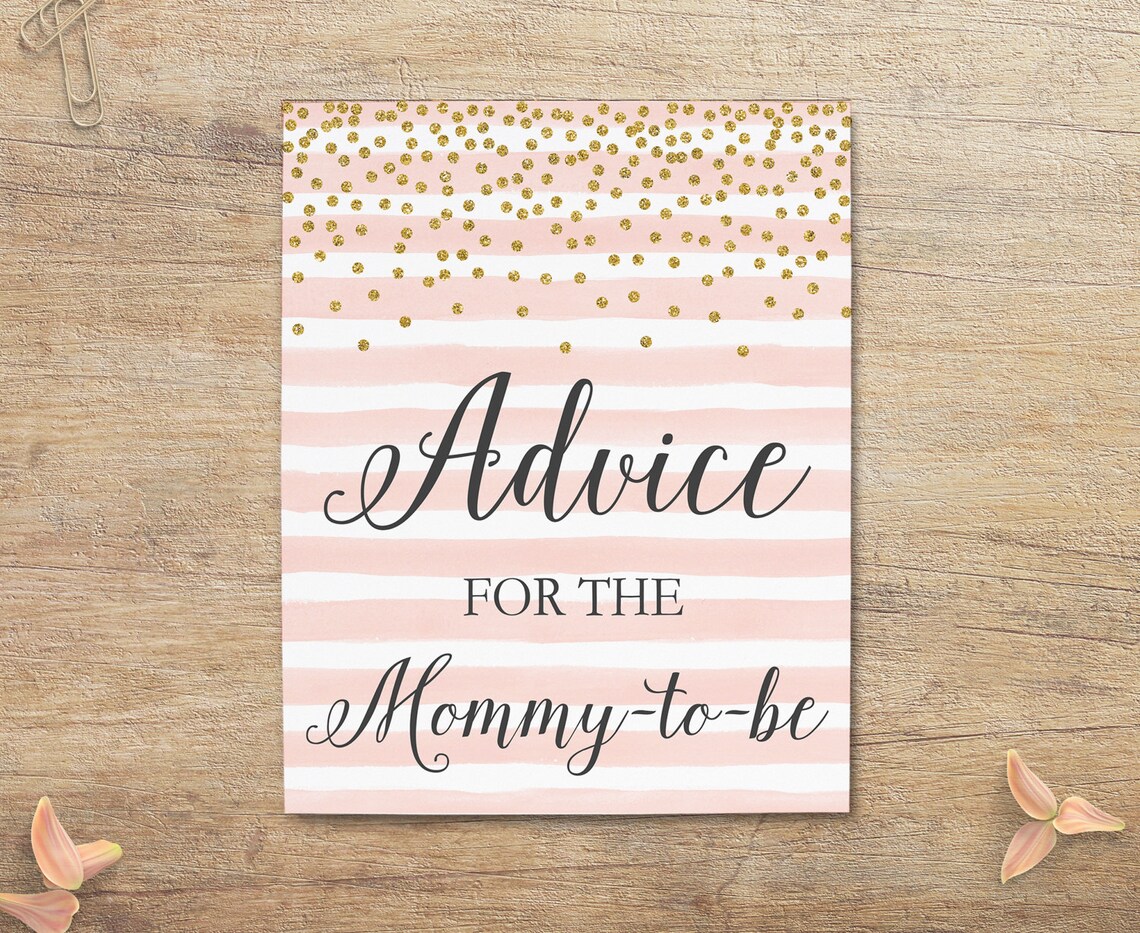 Advice for the New Mommy Mom to Be Advice Cards Blush Pink - Etsy