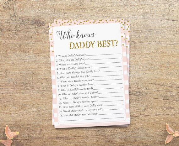 Who Knows Daddy Best Game How Well You Know Daddy Quiz Would 