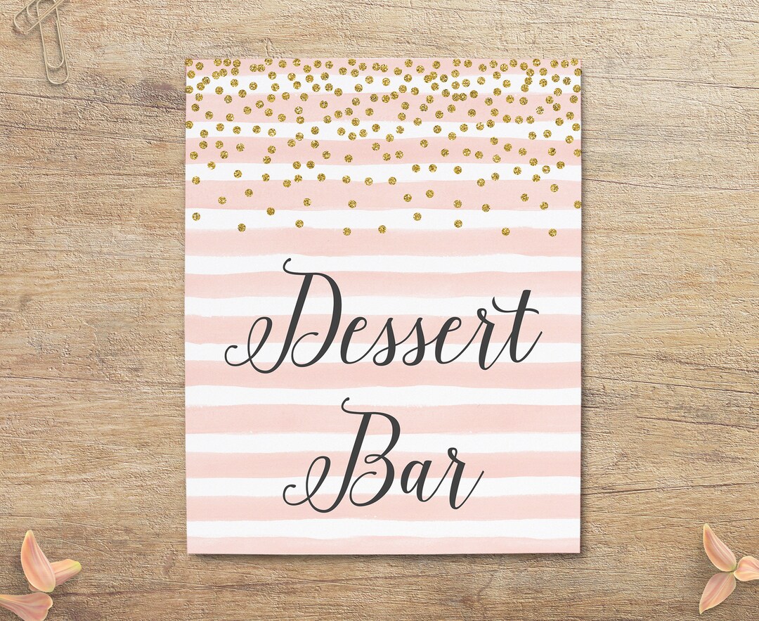Dessert Bar Sign Printable Dessert Table Sweets Table Decor - Etsy