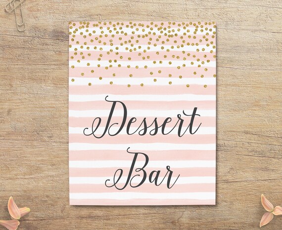 Dessert Bar Sign Printable Dessert Table Sweets Table Decor | Etsy