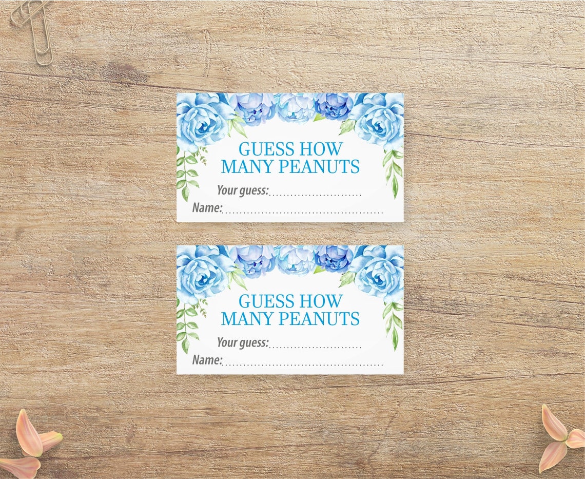 Guess How Many Peanuts Game Little Peanut Baby Shower Boy | Etsy