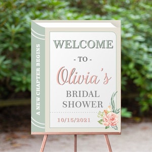 Storybook Welcome Sign, Library Bridal Shower, Fairytale Wedding Decor, Once Upon a Time, Book Print, Tea Party Decorations, TS Printable