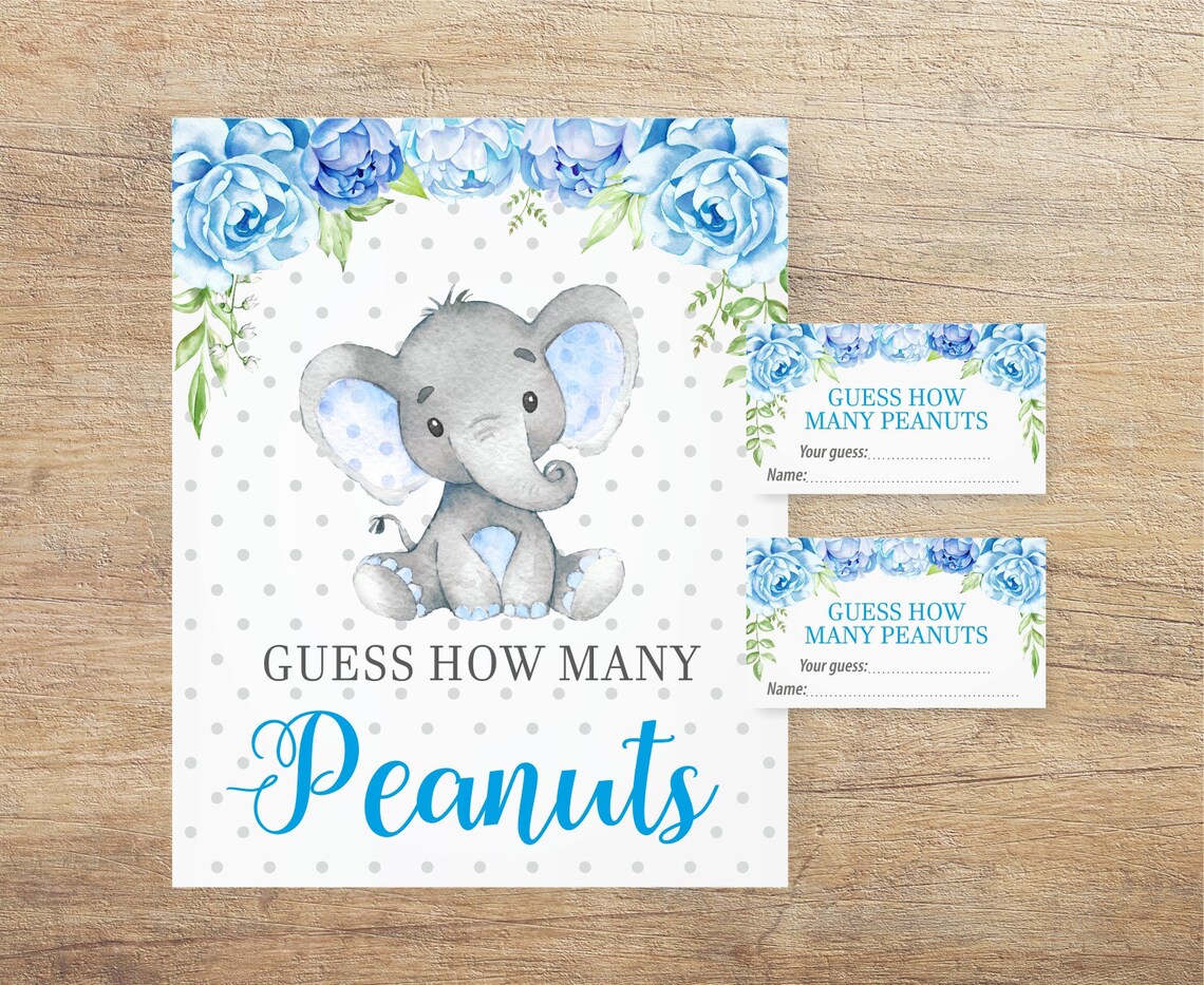 Guess How Many Peanuts Game Little Peanut Baby Shower Boy - Etsy