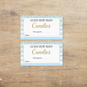 Printable Guess How Many Candies How Many Sweets Baby Shower - Etsy