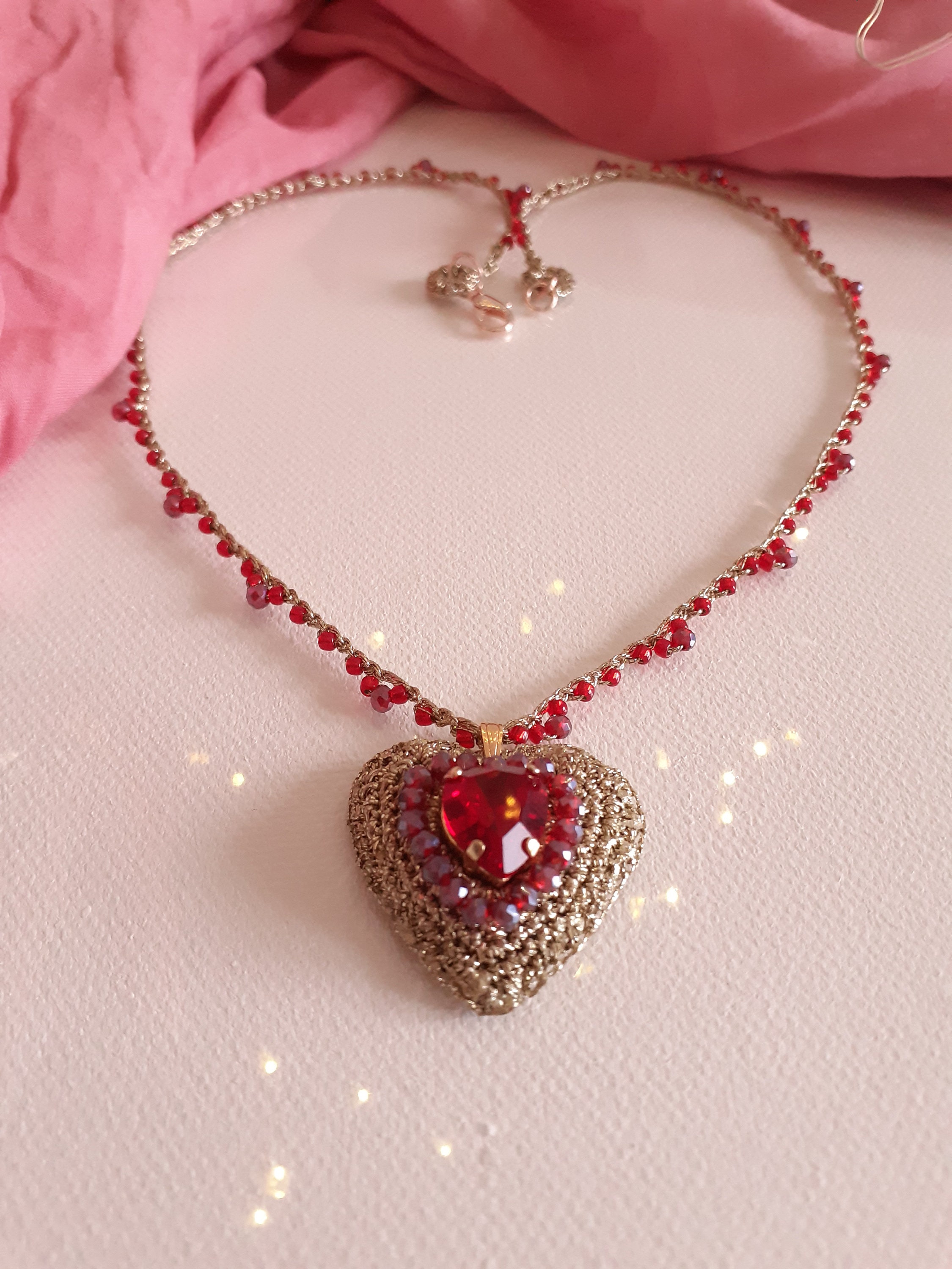 Heart of kingdom ruby necklace deals