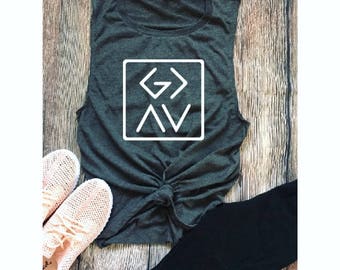 God Is Greater Than The Highs And Lows/Ladies Muscle Tank/ Ladies Top/ Gym Shirt/ Yoga Tank/ Gift Ideas/ Funny Tank