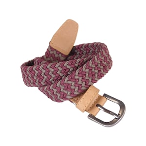 Boys Stretchy Cord Braided Belt - Brown Duo - Age (4-7Y) (8-14Y)- Kids Friendly Design
