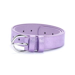 Girls Vintage Leather Belt - Purple - Ages 4-7, 8-14