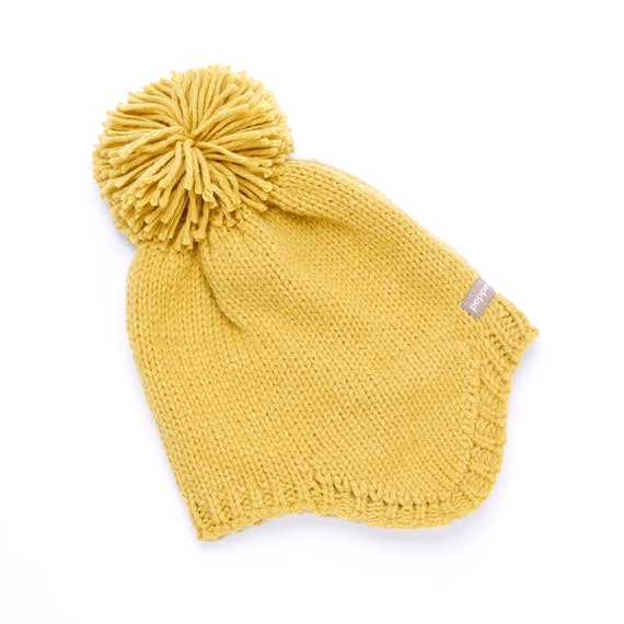 Happy Cherry Baby Toddler Girls Winter Warm Knit Beanie Earflap Fleece Lined Hat