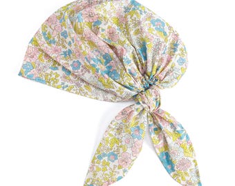 Kids Pre-tied Bandana Hair Scarf - Vintage Floral Print- for Girls 3-10 Years Old