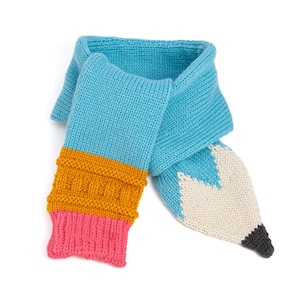 Little Kids Knitted Scarf -  Pencil- Shape - (3-8Y) Warm, Soft, Boys- Girls