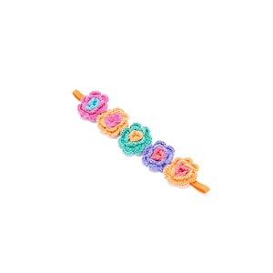 Girls Artisan Floral Headband- Multicolor Orange