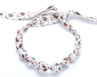 Little Girls Beaded Necklace-  Petite Rose Print (3-8Y)