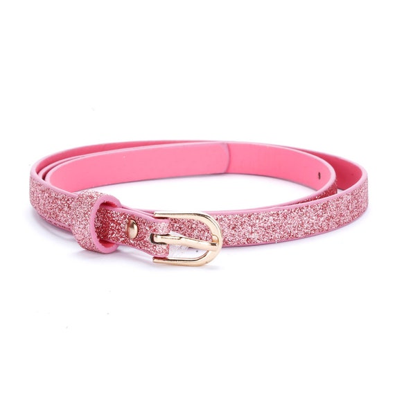 Mier prachtig Voorwoord Ultra Skinny Glitter Belt Rose Pink - Etsy