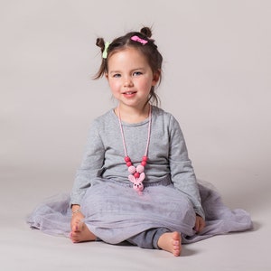 Little Kids Artisan Necklace - Pink Rabbit