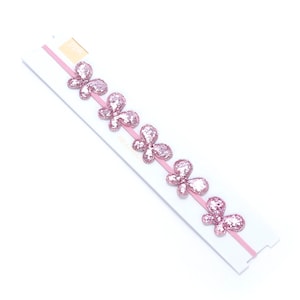 Iridescent Butterfly Cluster Crown Headband - Pink