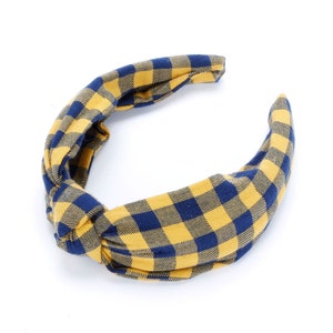 Kids Plaid Headband - Mustard ( 3-12Y)