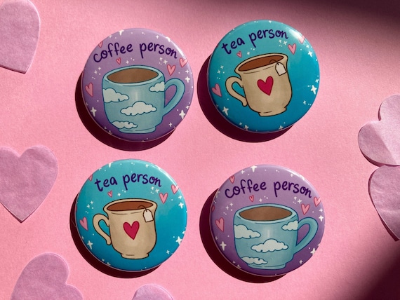 Coffee or Tea Magnets - Coffee person magnet, tea person magnet - Gift for Coffee Lovers and Tea Lovers