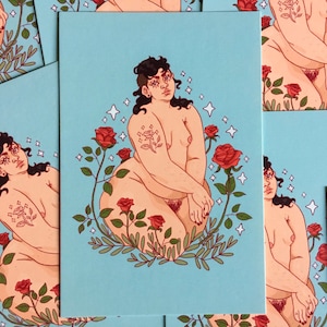 Floral Queer Art Print - Self Love Plus Size Roses Print
