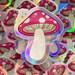Holo Mushroom Vinyl Sticker - Trippy Mushroom Art