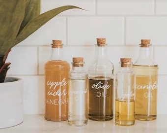 Custom Oil + Vinegar Bottles - Small