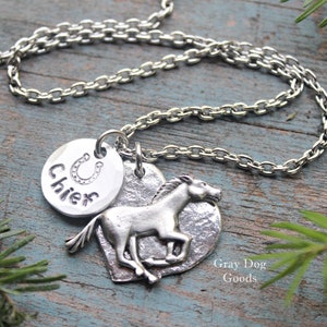 Horse Necklace, Personalized Horse Necklace, Horse Jewelry