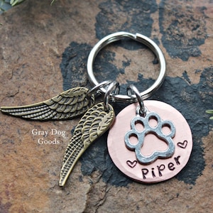 Pet Memorial Key Chain, Dog Remembrance Gift, Pet Memorial Key Chain, Pet Dog, Pet Cat, Minimalist