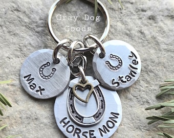 Horse Mom Keychain, Horse Names, Mother's Day
