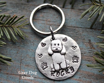 Doodle Key chain, Goldendoodle Key Chain, Personalized Dog Key Chain, Labradoodle Mom, Doodle Dad, Doodle Mom