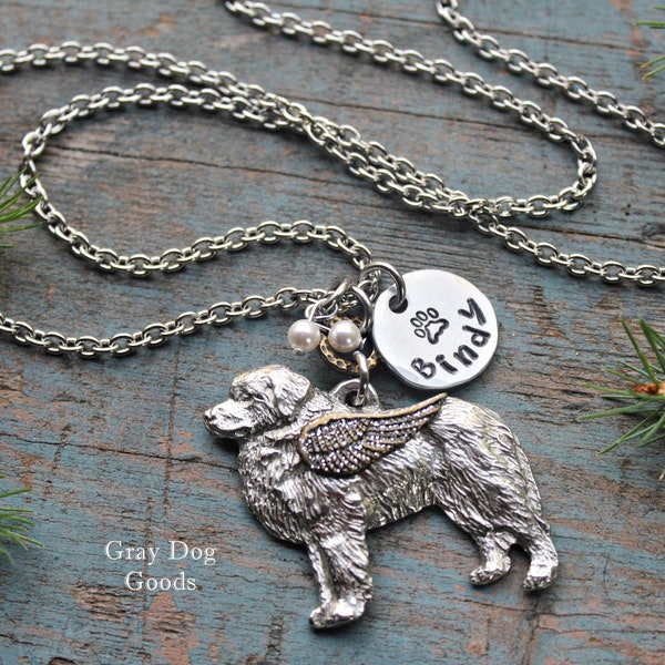 Great Pyrenees Memorial Necklace, Great Pyrenees sympathy, Great Pyrenees Jewelry, Pet Memorial Necklace, Personalized Dog Necklace