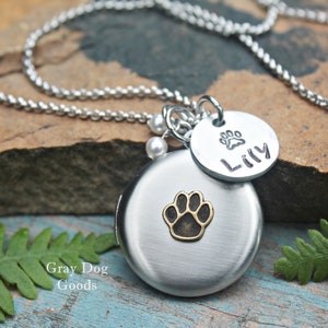 When I Needed a Hand I Found Your paw Sunflower Necklace Locket with  Engraved Hidden Message Pendant Dog Lovers Memorial Necklace…