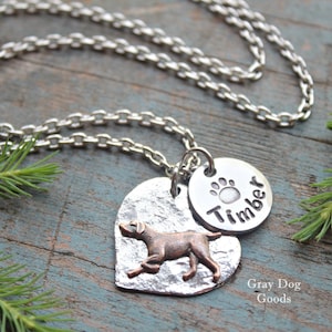 German Shorthaired Pointer Necklace, Personalized Dog Necklace, GSP Jewelry