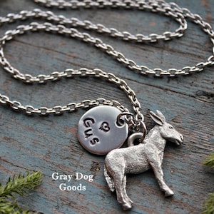 Donkey Necklace, Donkey Mom, Gift for Donkey Lover, Personalized Donkey Necklace, Pet Donkey, Donkey Key Chain