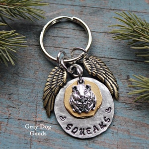 Guinea Pig Memorial Key Chain, Hamster Memorial Key Chain, Guinea Pig Key Chain, Read Full Listing Details