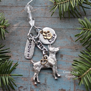 Rat Terrier Ornament, Personalized Dog Ornament, Personalized Rat Terrier Ornament, Read Full Listing Details