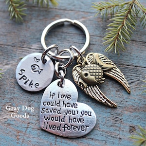 Pet Fish Memorial Key Chain, Loss of Fish, Fish Sympathy Gift, Pet Goldfish, Pet Memorial Key Chain