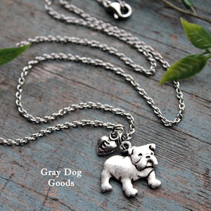 Bulldog Necklace, Bulldog Jewelry, Bulldog Mom, Dog Necklace, Gift for Dog Lover, English Bulldog