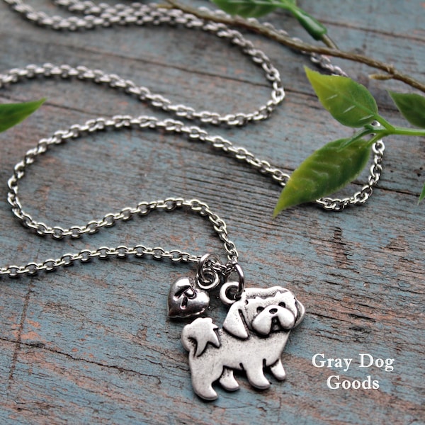 Shih Tzu Necklace, Shih Tzu Jewelry, Dog Necklace