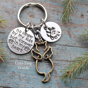 Cat Memorial Key Chain, Cat Remembrance Gift, Loss of Cat, Cat Sympathy Gift, Pet Memorial Key Chain