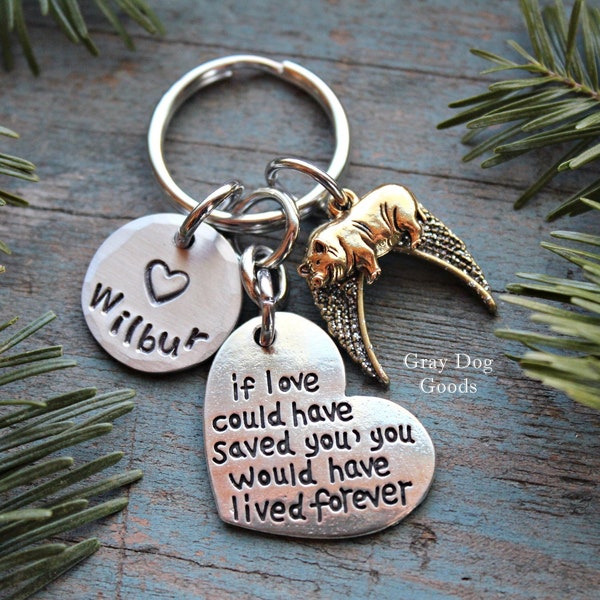 Pig Memorial Key Chain, Pig Remembrance Gift, Pet Pig, Pig Sympathy Gift, Pet Memorial Key Chain, Pot Bellied Pig