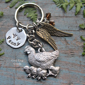 Chicken Memorial Key Chain, Pet Memorial Key Chain, Chicken Key Chain, Pet Chicken, Read Full Listing Details