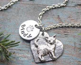 Chihuahua Necklace, Personalized Dog Necklace, Chihuahua Jewelry