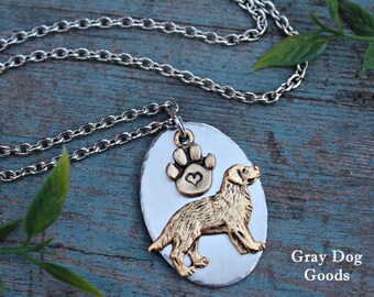 Golden Retriever Necklace, Golden Retriever Necklace, Dog Necklace, Retriever Sympathy Gift